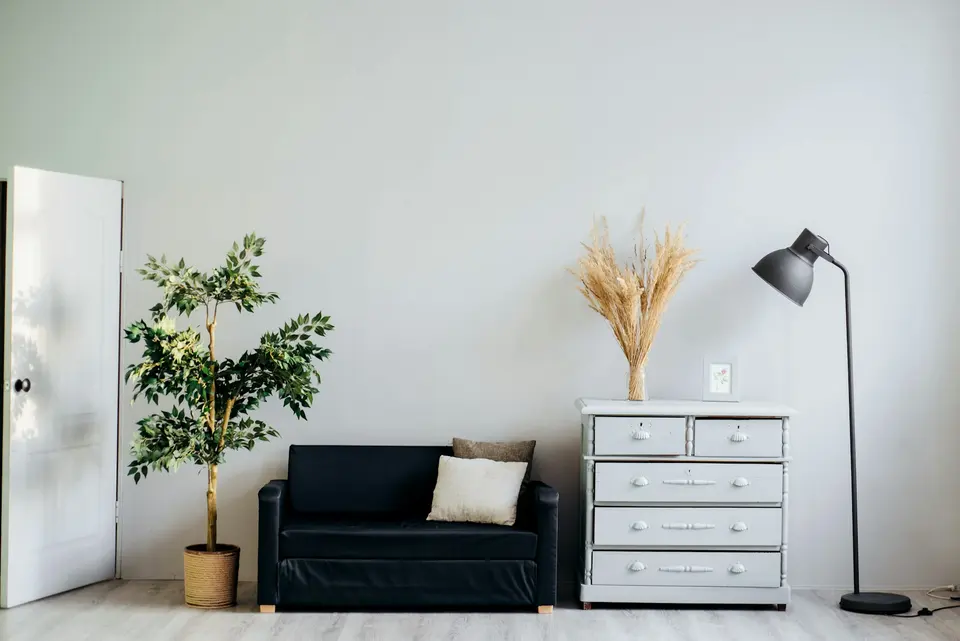 Calm, clean living room
